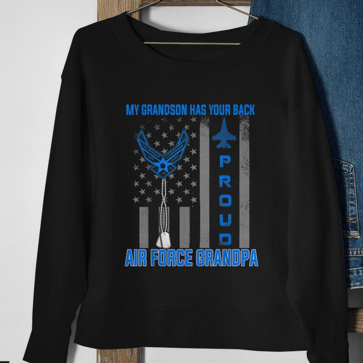 Proud Air Force Grandpa My Grandson Has Your Back Sweatshirt Gifts for Old Women