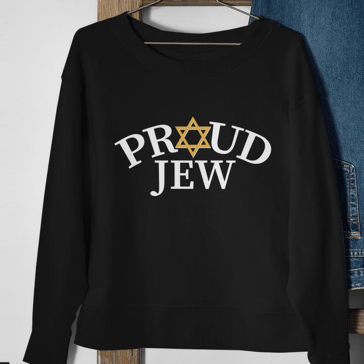 Proud Jew Jewish Star Logo Sweatshirt Gifts for Old Women