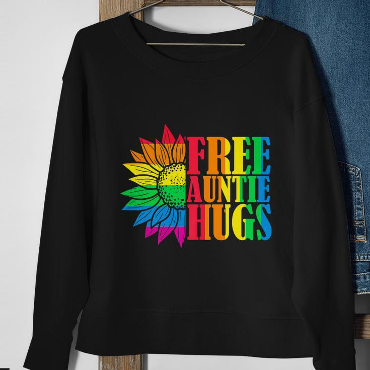 Proud Lgbt Free Auntie Hugs Lgbt Pride Month Sweatshirt Gifts for Old Women