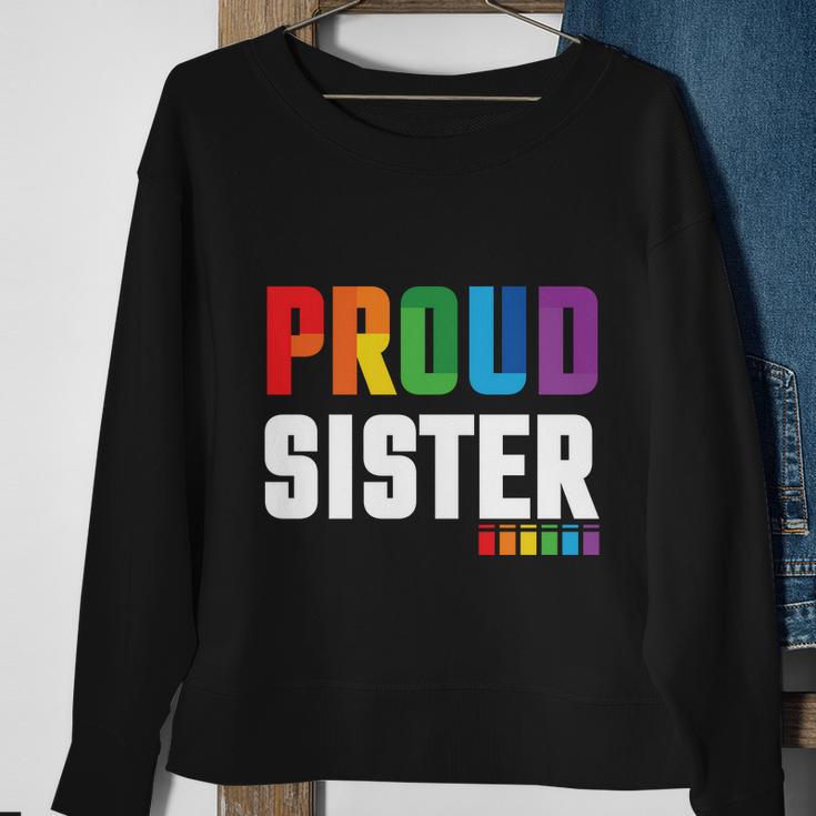 Proud Sister Gay Pride Month Lbgt Sweatshirt Gifts for Old Women