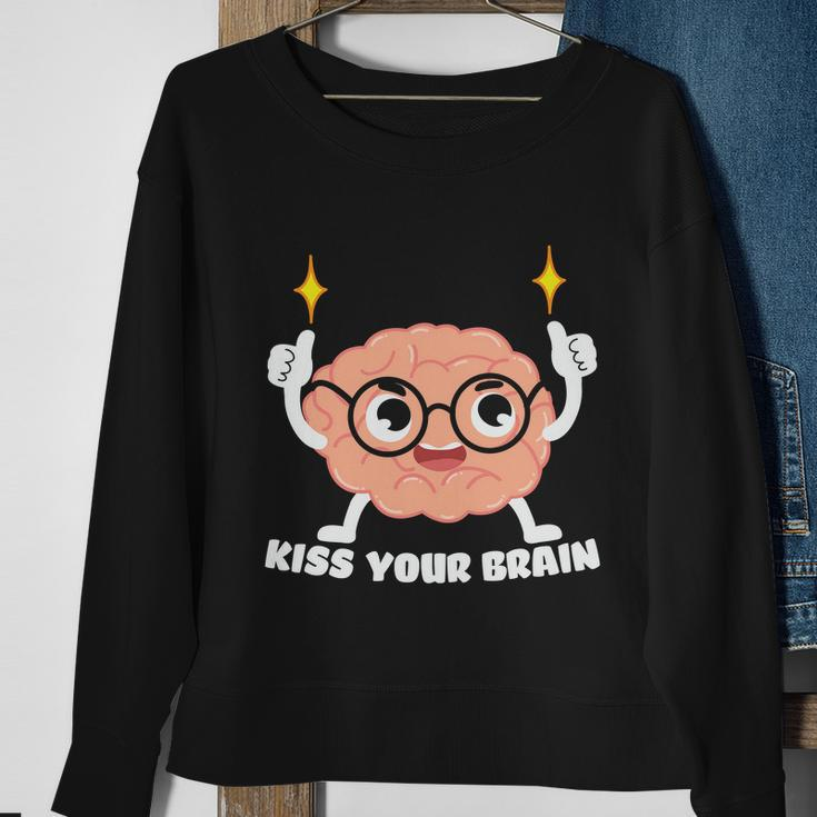 Proud Teacher Life Kiss Your Brain Plus Size Shirt For Teacher Female Sweatshirt Gifts for Old Women