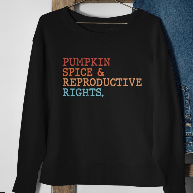 Pumpkin Spice And Reproductive Rights Fall Feminist Choices Gift Sweatshirt Gifts for Old Women