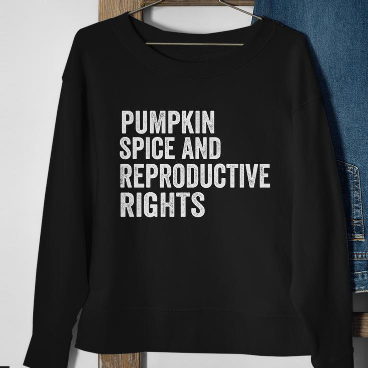 Pumpkin Spice And Reproductive Rights Gift V8 Sweatshirt Gifts for Old Women