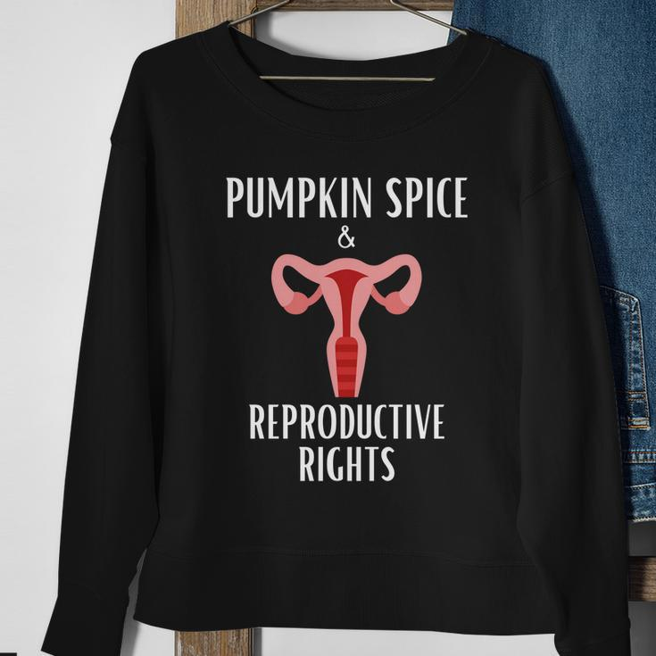 Pumpkin Spice And Reproductive Rights Pro Choice Feminist Great Gift Sweatshirt Gifts for Old Women