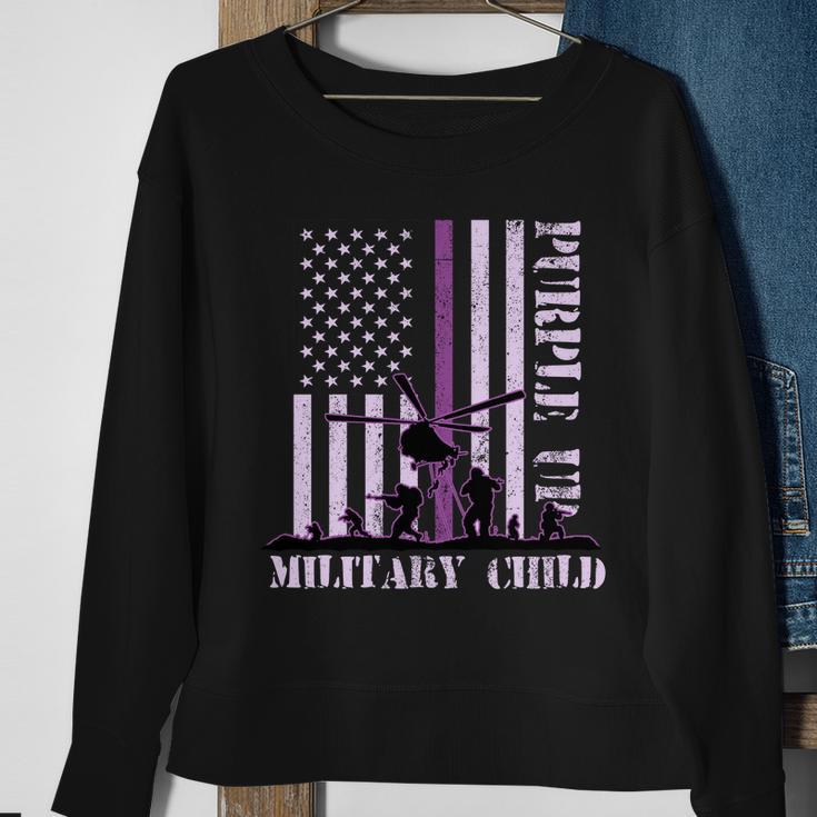 Purple Up Military Child Tshirt Sweatshirt Gifts for Old Women