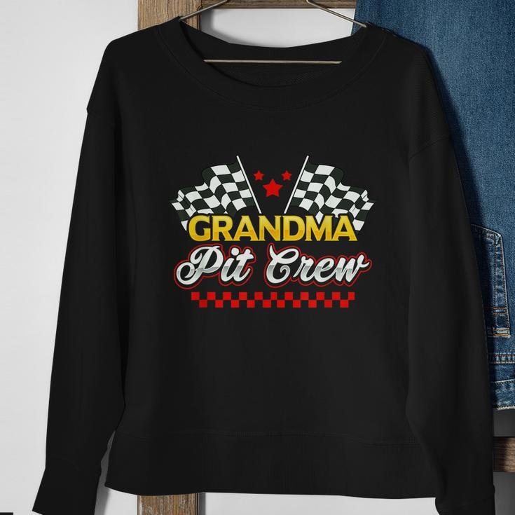Race Car Birthday Party Racing Family Grandma Pit Crew Sweatshirt Gifts for Old Women