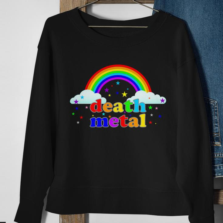 Rainbow Death Metal Logo Tshirt Sweatshirt Gifts for Old Women