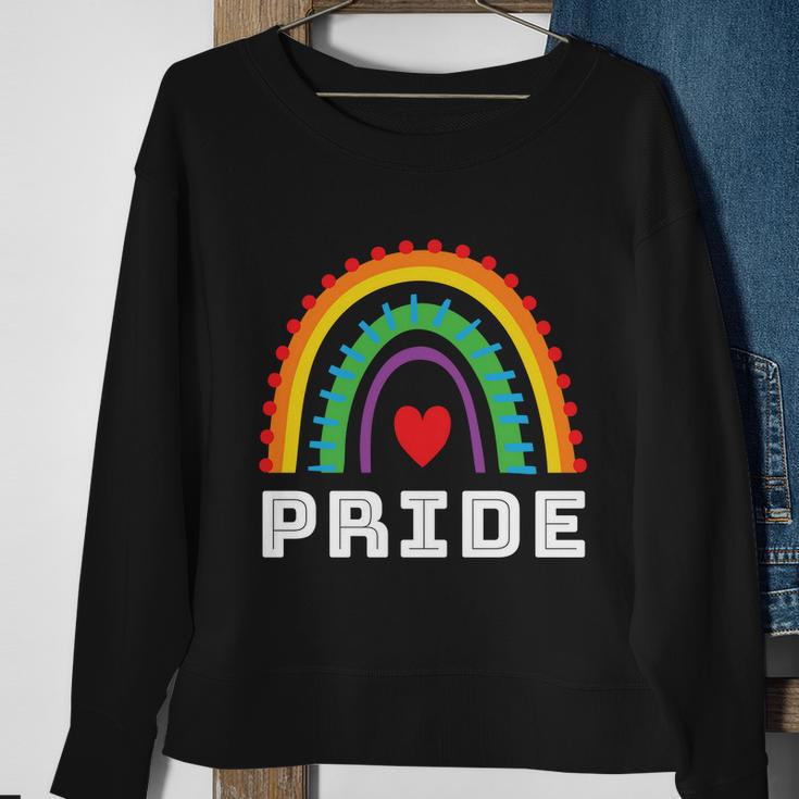 Rainbow Lgbtq Heart Pride Month Lbgt Sweatshirt Gifts for Old Women