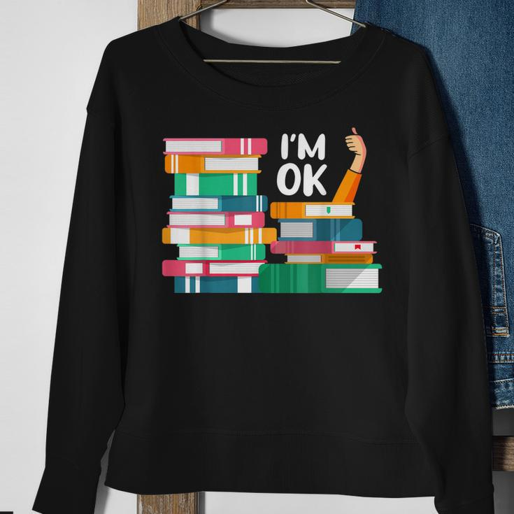 Reading Book Lovers Im Ok National Book Lovers Day Sweatshirt Gifts for Old Women