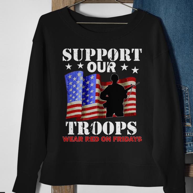 Red Friday Support Our Troops Sweatshirt Gifts for Old Women