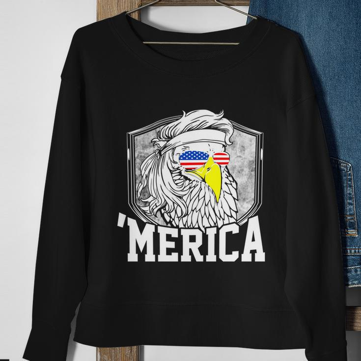 Redneck 4Th Of July Mullet Eagle Funny Bald Eagle ‘Merica Cool Gift Sweatshirt Gifts for Old Women