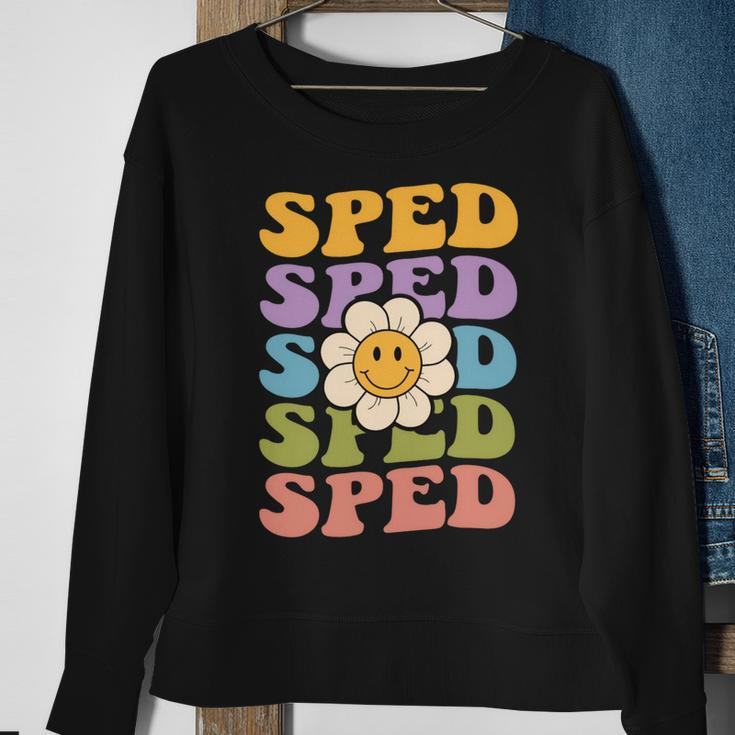 Retro Groovy Sped Teacher Back To School Special Education Sweatshirt Gifts for Old Women