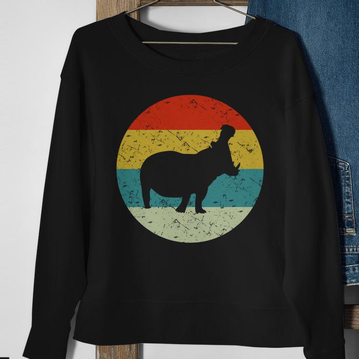 Retro Vintage Hippopotamus V2 Sweatshirt Gifts for Old Women