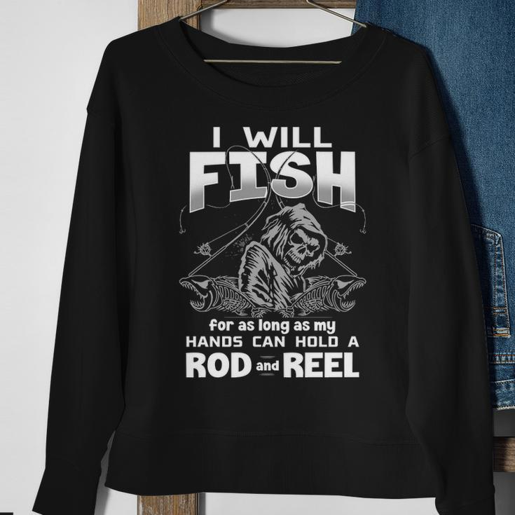 Rod And Reel Sweatshirt Gifts for Old Women