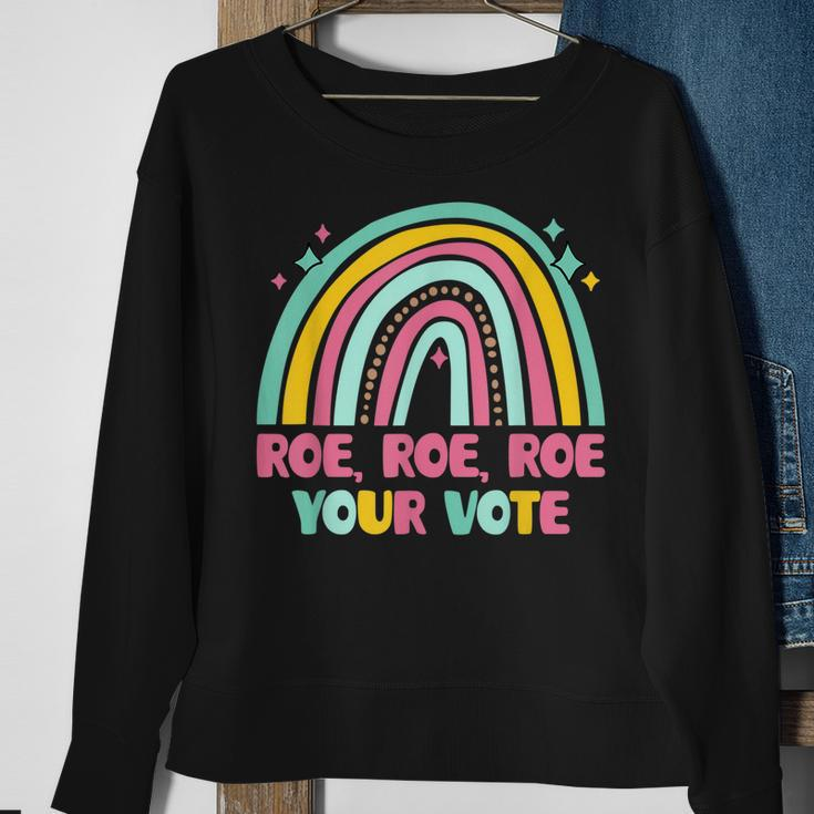 Roe Your Vote Rainbow Retro Pro Choice Womens Rights Sweatshirt Gifts for Old Women