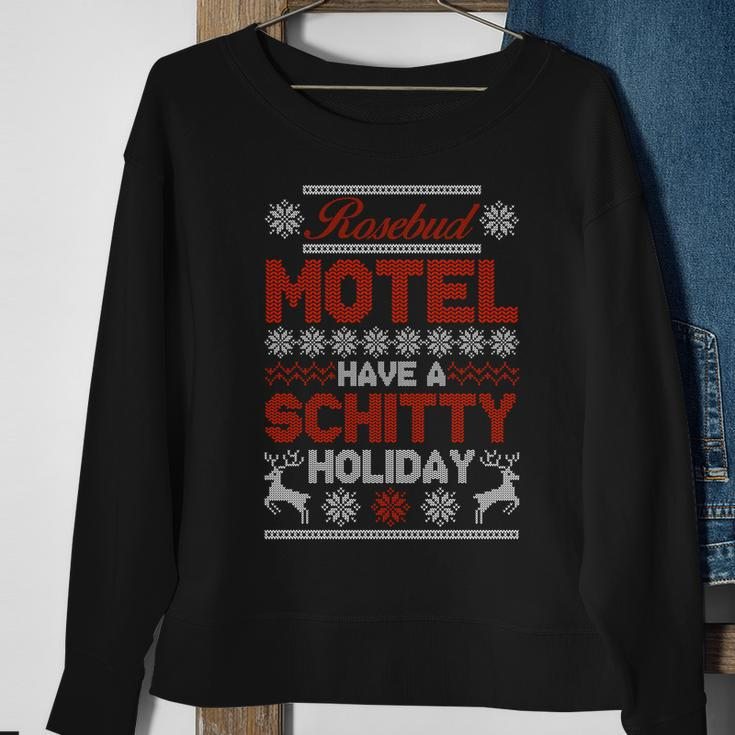 Rosebud Motel Have A Schitty Holiday Ugly Christmas Sweater Sweatshirt Gifts for Old Women
