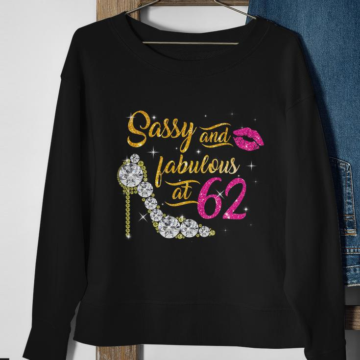 Sassy And Fabulous At 62 Years Old 62Nd Birthday Shoe Lip Sweatshirt Gifts for Old Women
