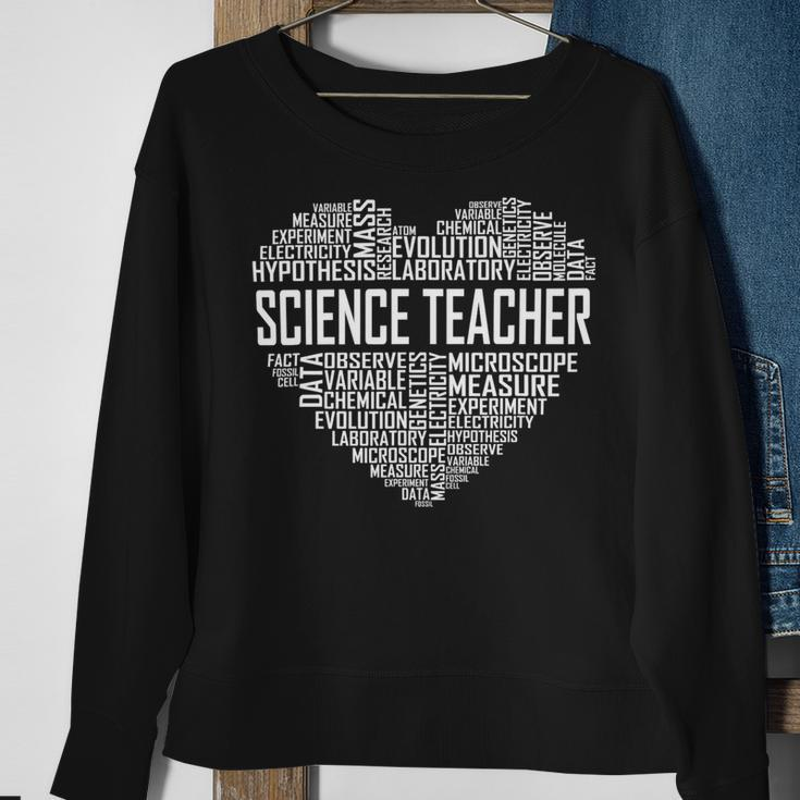 Science Teacher Heart Proud Science Teaching Design Sweatshirt Gifts for Old Women