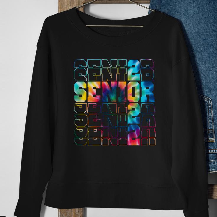 Senior Graduation Seniors 2022 Colorful Tie Dye Sweatshirt Gifts for Old Women