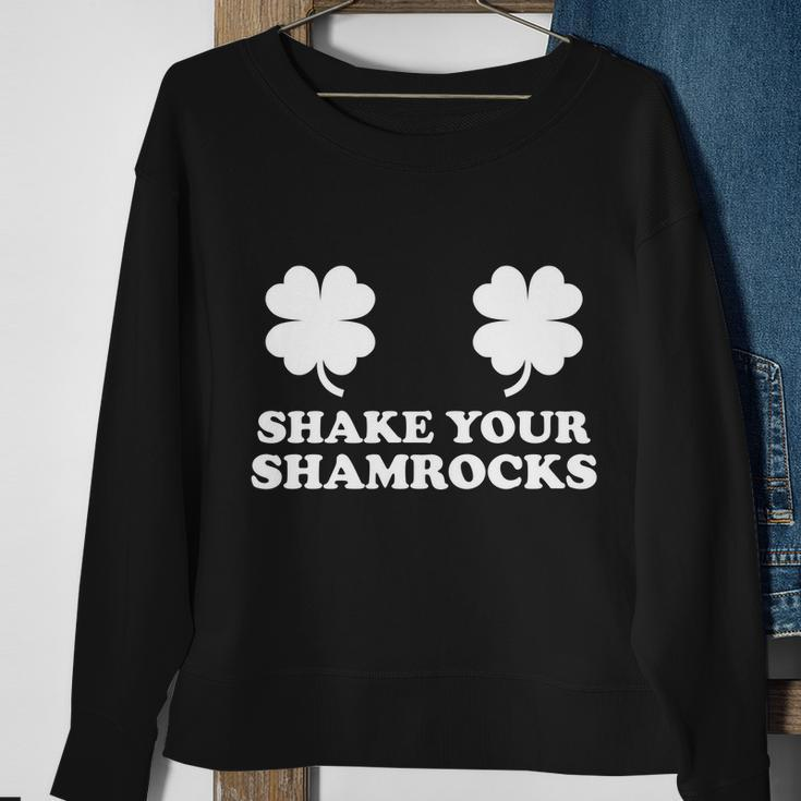 Shake Your Shamrocks St Patricks Day Clover Sweatshirt Gifts for Old Women