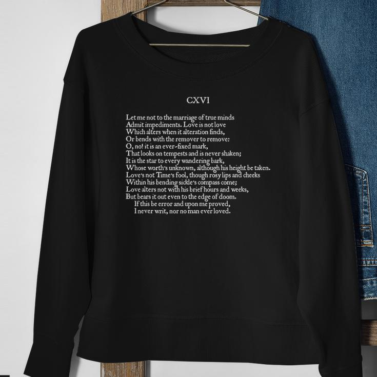 Shakespearian Sonnet-116 Poet Lover Sweatshirt Gifts for Old Women
