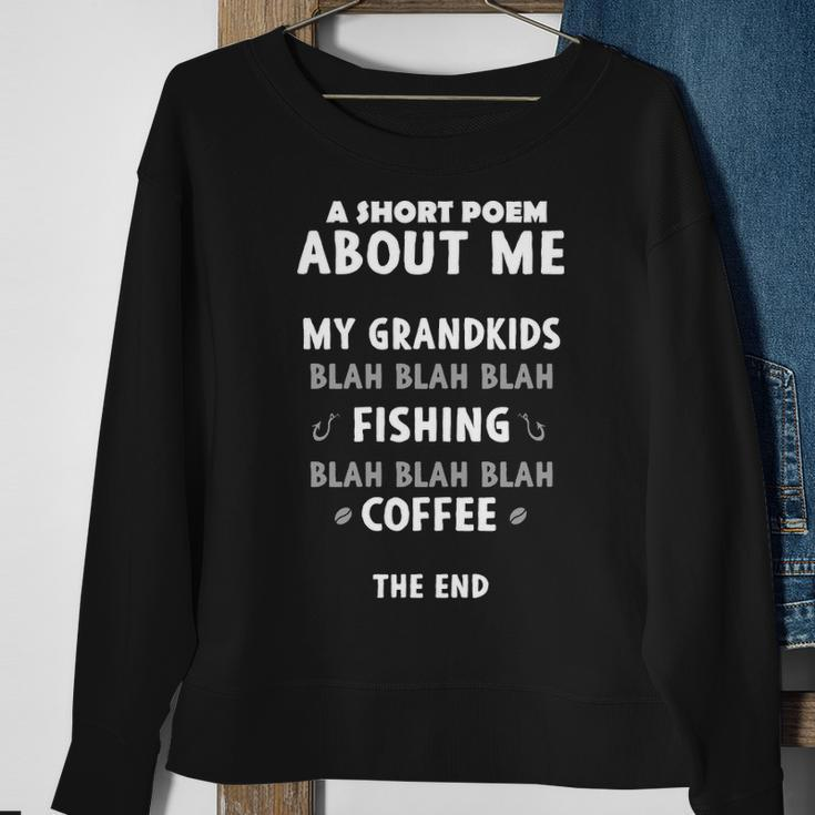 Short Poem - Grandkids Fishing Sweatshirt Gifts for Old Women