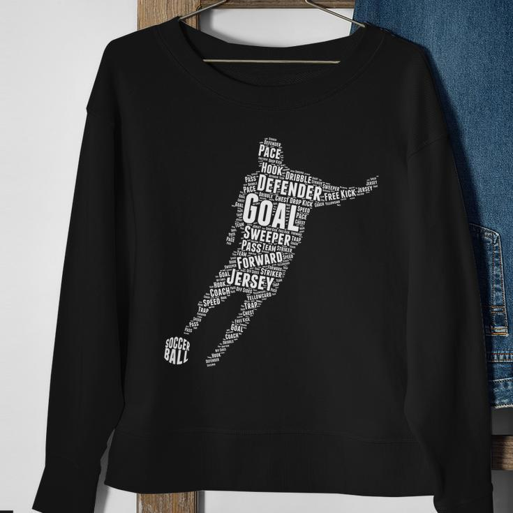 Soccer Futbol Player Word Art Tshirt Sweatshirt Gifts for Old Women