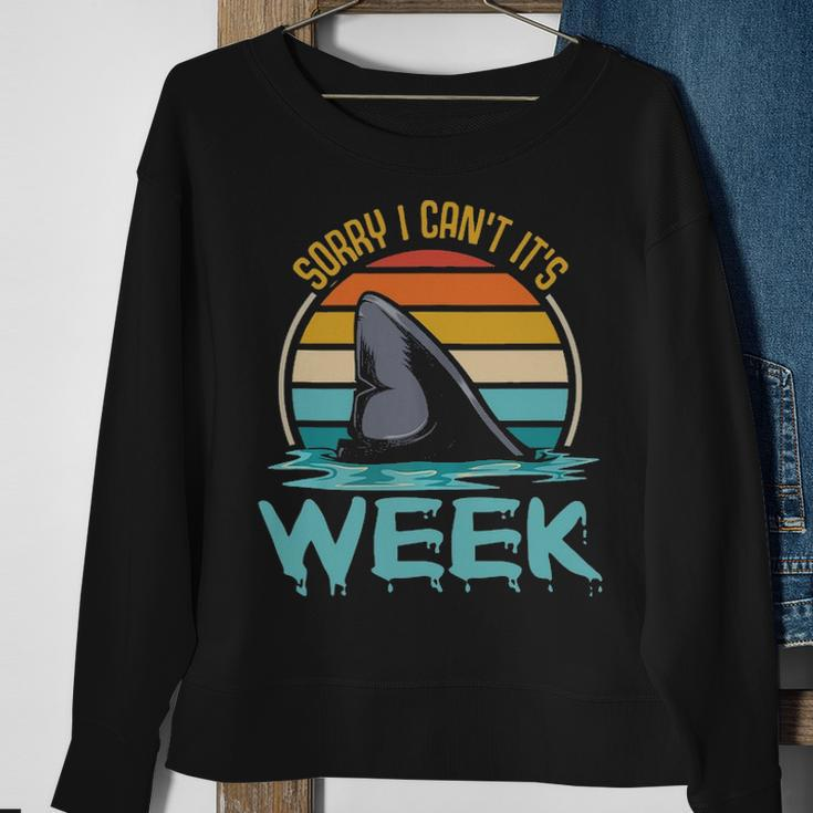 Sorry I Cant Its Week Ocean Scuba Diving Funny Shark Lover Sweatshirt Gifts for Old Women