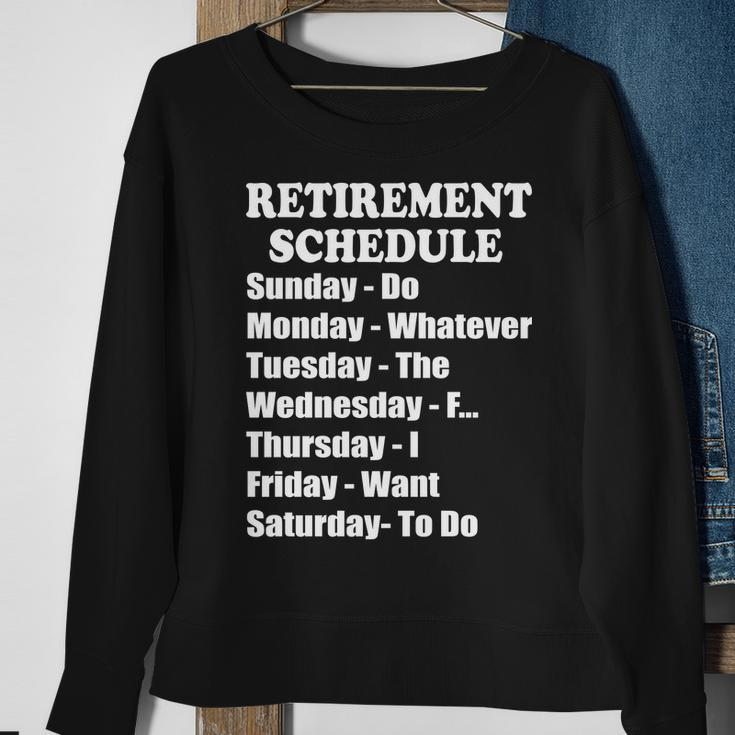 Special Retiree Gift - Funny Retirement Schedule Tshirt Sweatshirt Gifts for Old Women