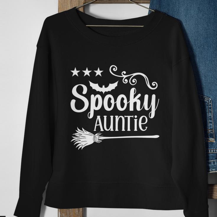 Spooky Auntie Halloween Quote Sweatshirt Gifts for Old Women