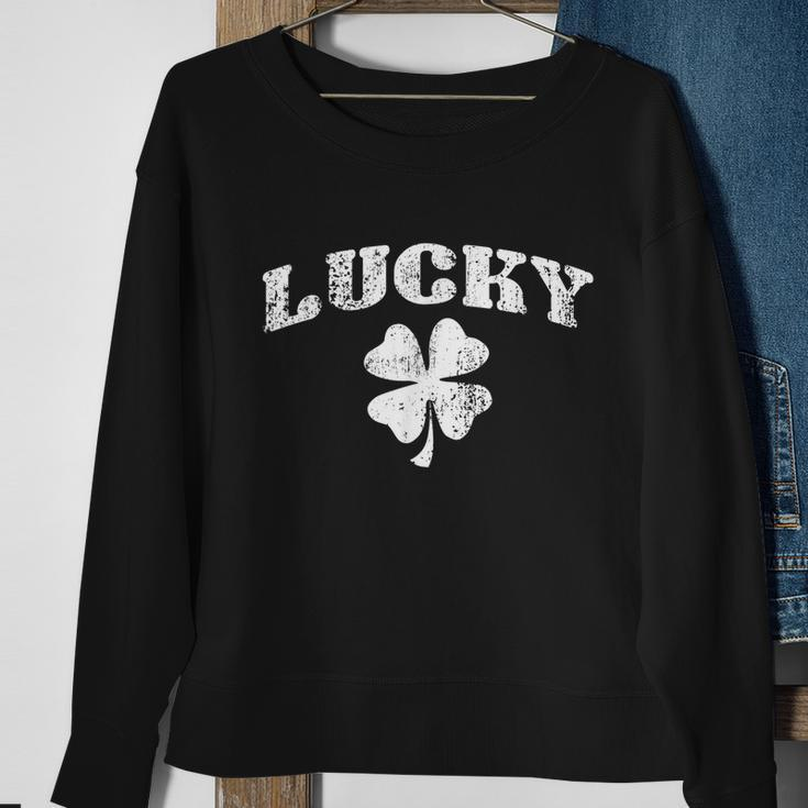 St Patricks Day Lucky St Patricks Day Sweatshirt Gifts for Old Women