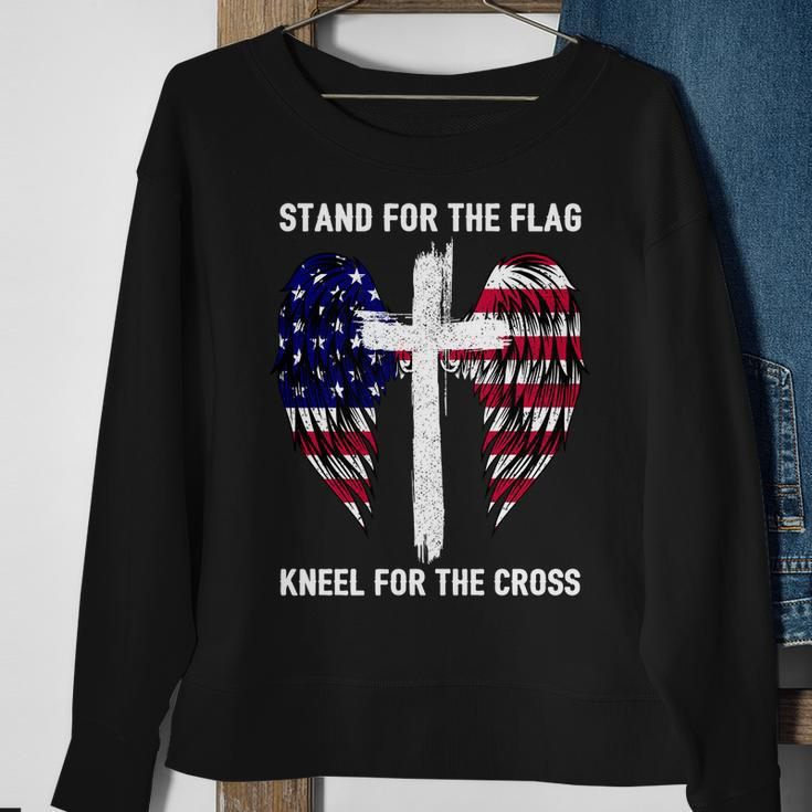 Stand For The Flag Kneel For The Cross Usa Eagle Tshirt Sweatshirt Gifts for Old Women