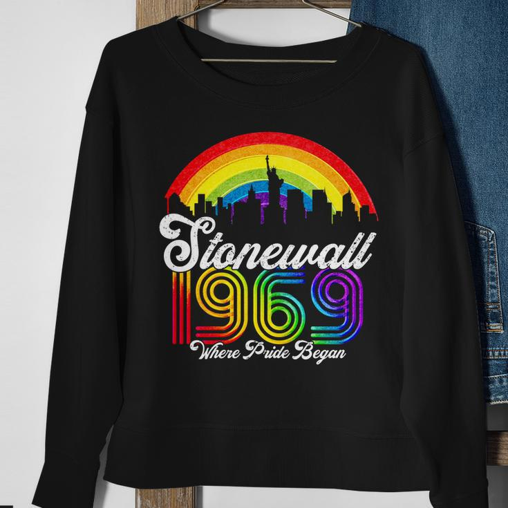 Stonewall 1969 Where Pride Began Lgbt Rainbow Sweatshirt Gifts for Old Women