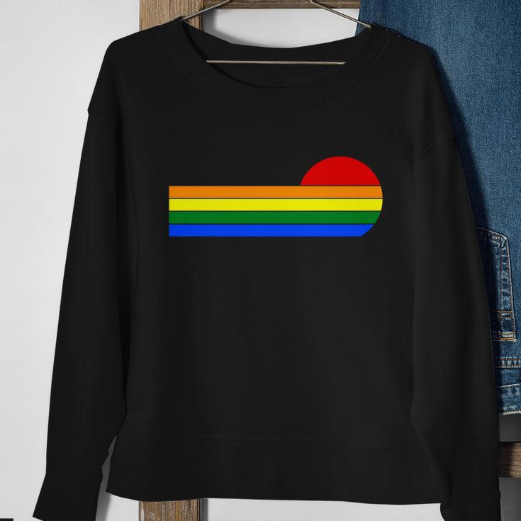 Sunset Lgbt Gay Pride Lesbian Bisexual Ally Quote Sweatshirt Gifts for Old Women