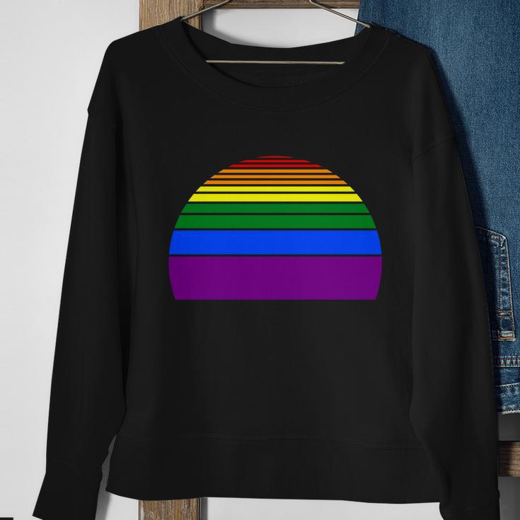 Sunset Lgbt Gay Pride Lesbian Bisexual Ally Quote V4 Sweatshirt Gifts for Old Women