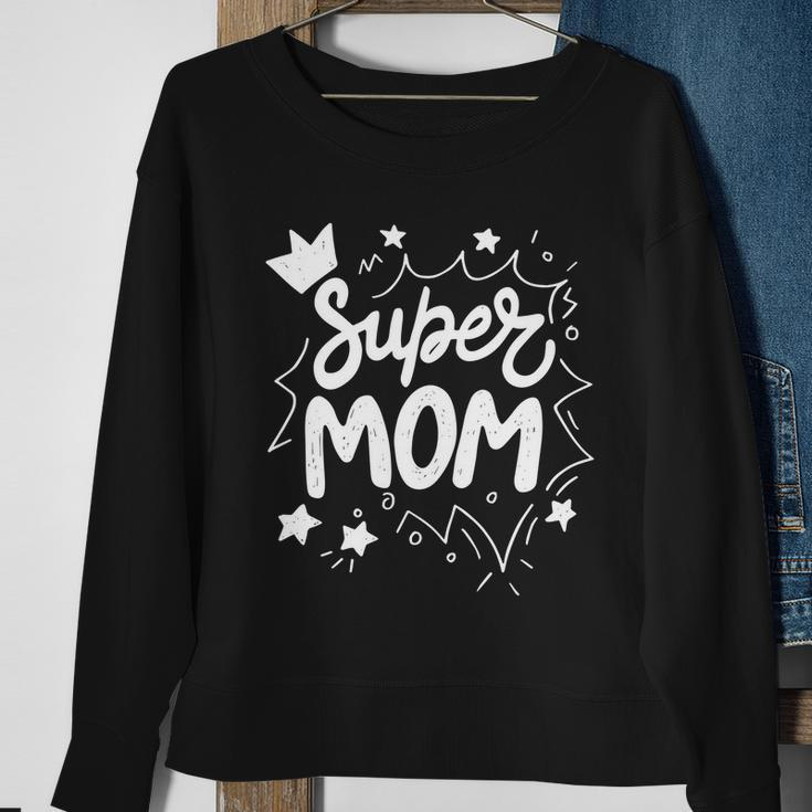 Super Mom Mothers Day Graphic Design Printed Casual Daily Basic Sweatshirt Gifts for Old Women