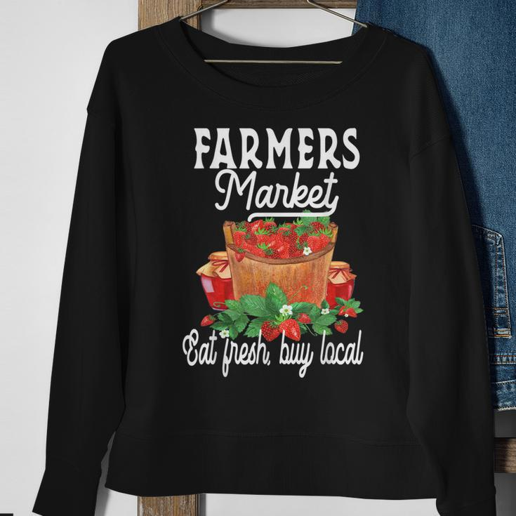 Support Your Local Strawberry Farmers Market Farmers Sweatshirt Gifts for Old Women