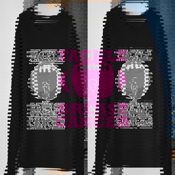 Tackle Breast Cancer Awareness Football Sweatshirt Gifts for Old Women