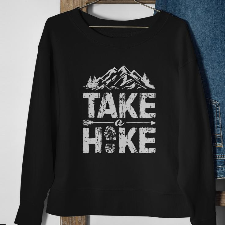 Take A Hike Outdoor Hiking Nature Hiker Vintage Men Women Sweatshirt Gifts for Old Women