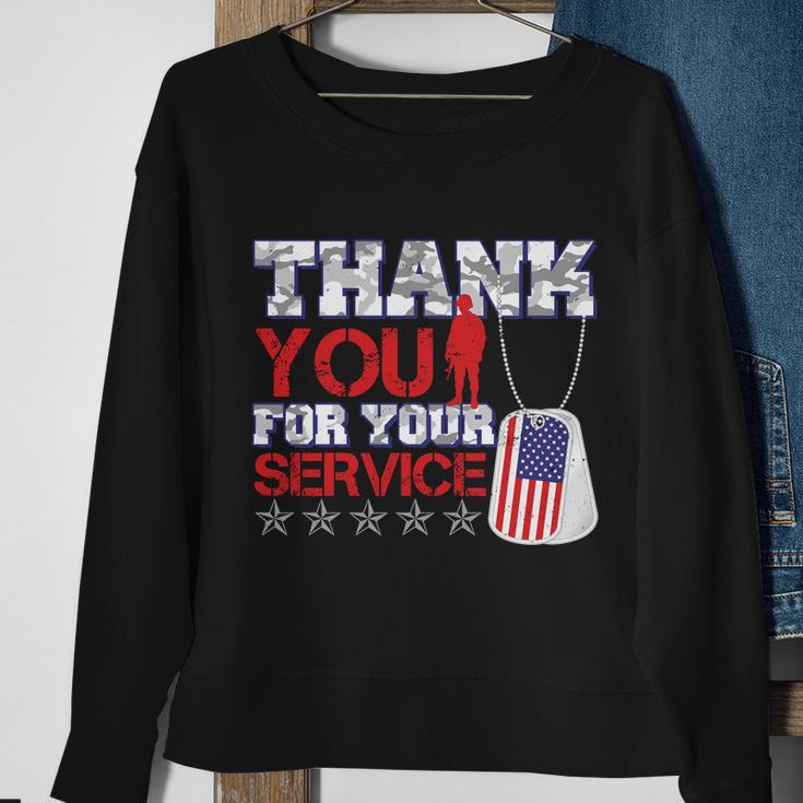 Thank You For Your Service Veterans Day Sweatshirt Gifts for Old Women