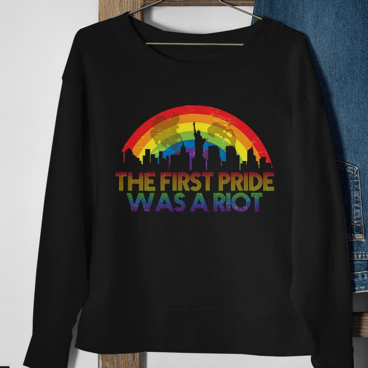 The First Pride Was A Riot Tshirt Sweatshirt Gifts for Old Women
