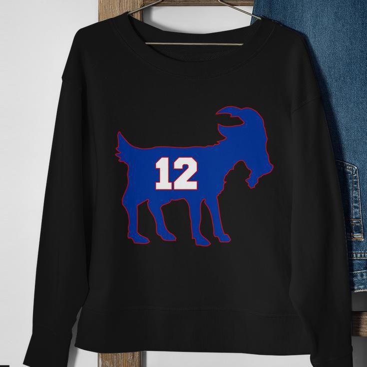 The Goat 12 New England Fan Football Qb Sweatshirt Gifts for Old Women