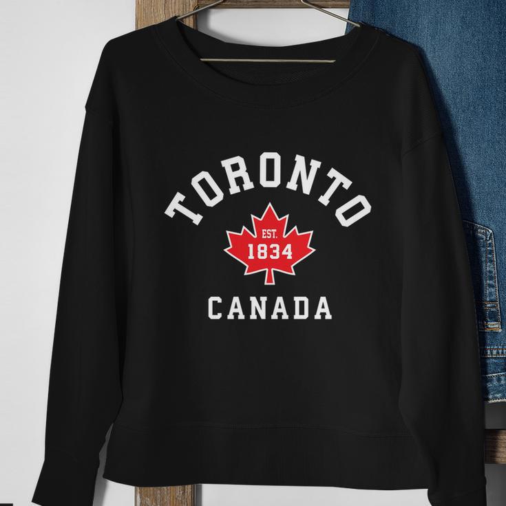 Toronto Canada Funny Gift Canadian Flag Maple Leaf Gift Sweatshirt Gifts for Old Women