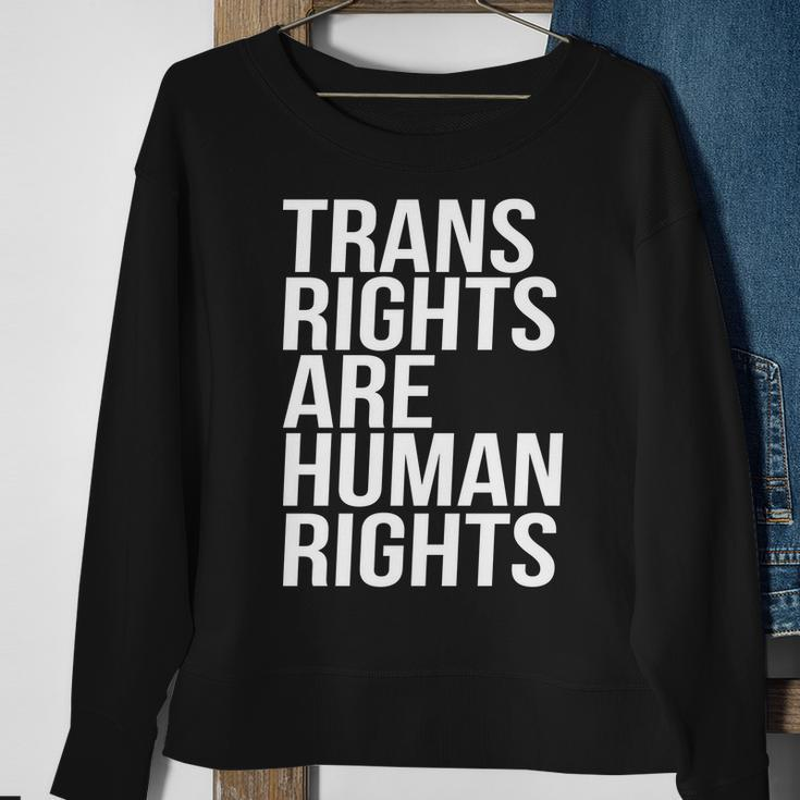 Transgender Trans Rights Are Human Rights V2 Sweatshirt Gifts for Old Women