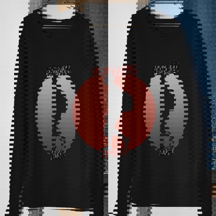 Travelling Shadow In A Red Circle Gift Graphic Design Printed Casual Daily Basic Sweatshirt Gifts for Old Women