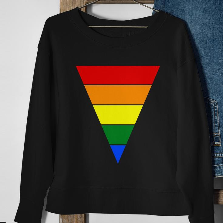 Triangular Lgbt Gay Pride Lesbian Bisexual Ally Quote V2 Sweatshirt Gifts for Old Women