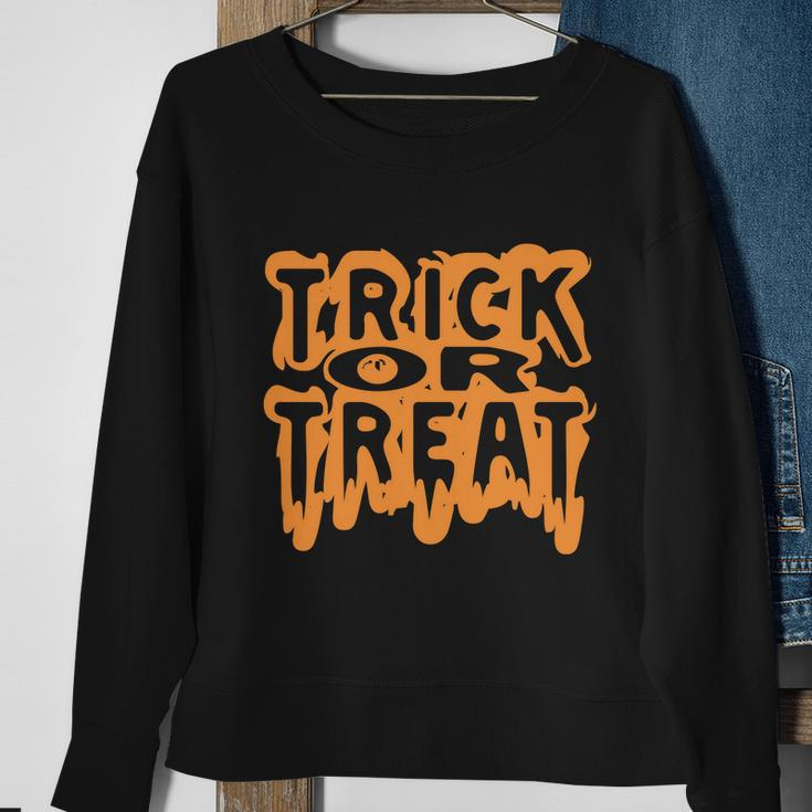 Trick Or Treat Funny Halloween Quote Sweatshirt Gifts for Old Women