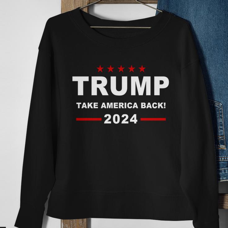 Trump 2024 Take America Back V2 Sweatshirt Gifts for Old Women