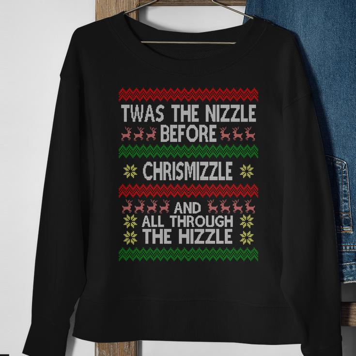 Twas The Nizzle Before Chrismizzle Ugly Christmas Tshirt Sweatshirt Gifts for Old Women