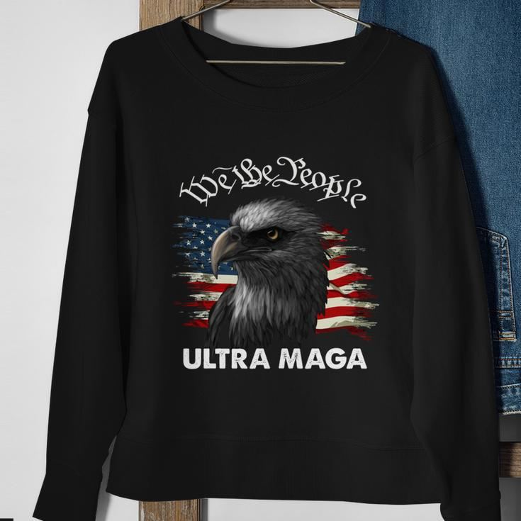 Ultra Maga American Flag We The People Eagle Tshirt Sweatshirt Gifts for Old Women